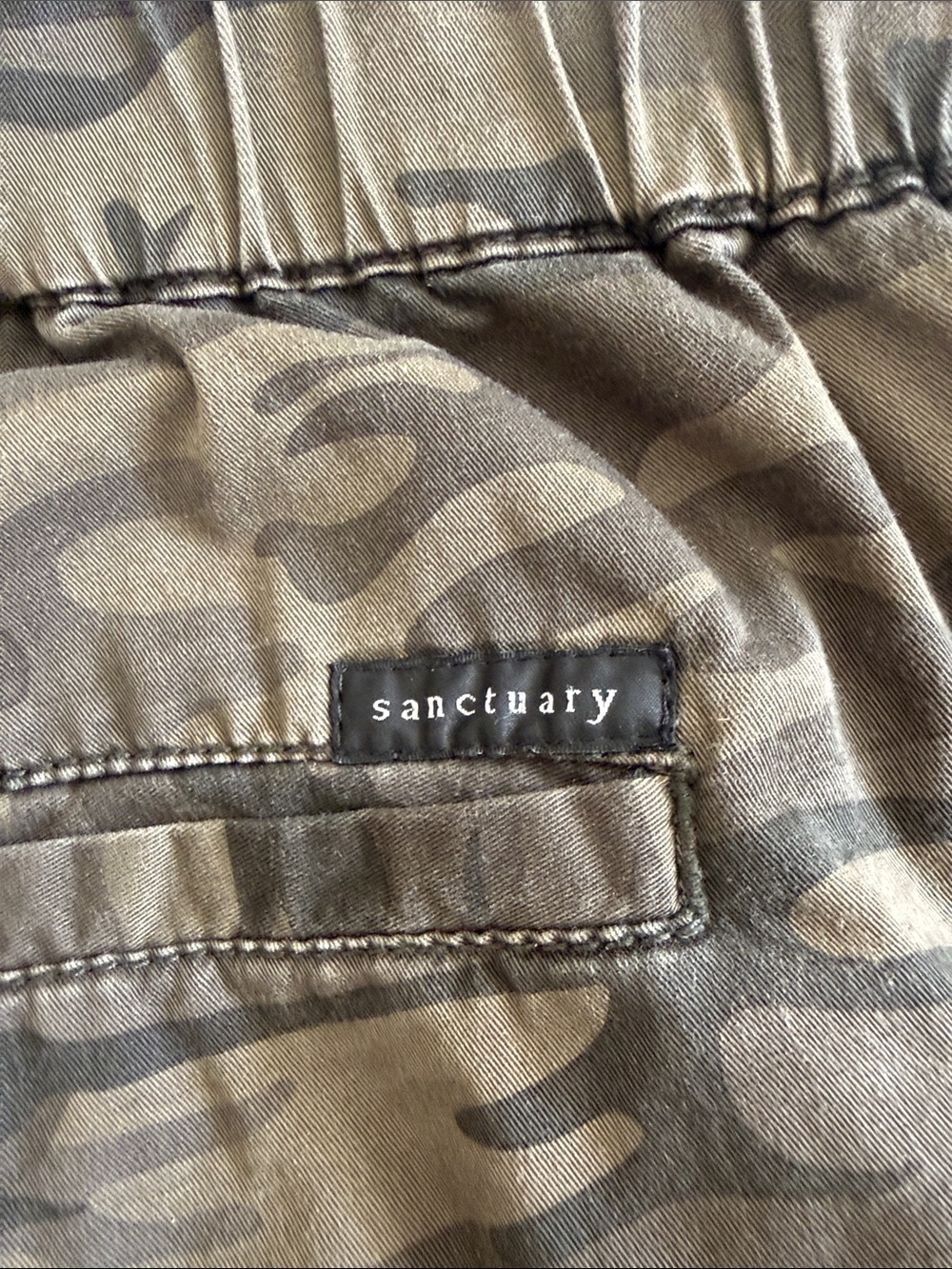 Sanctuary Camo Utility Shorts in Olive and Khaki